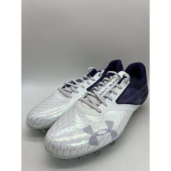 Under Armour Blur LUX MC Football Cleats White Purple 3023190-500 Men\'s Size 13 main image 5